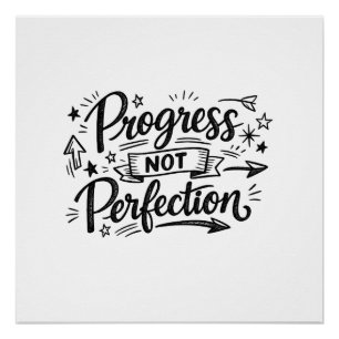 Poster Conception de citation motivationnelle de progrès 