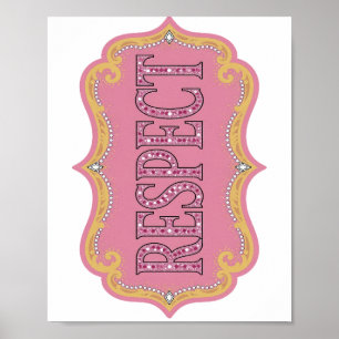 Poster Conception de citation RESPECT rose accrocheuse