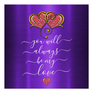 Poster Conception de cœurs entrelacés minimaliste personn