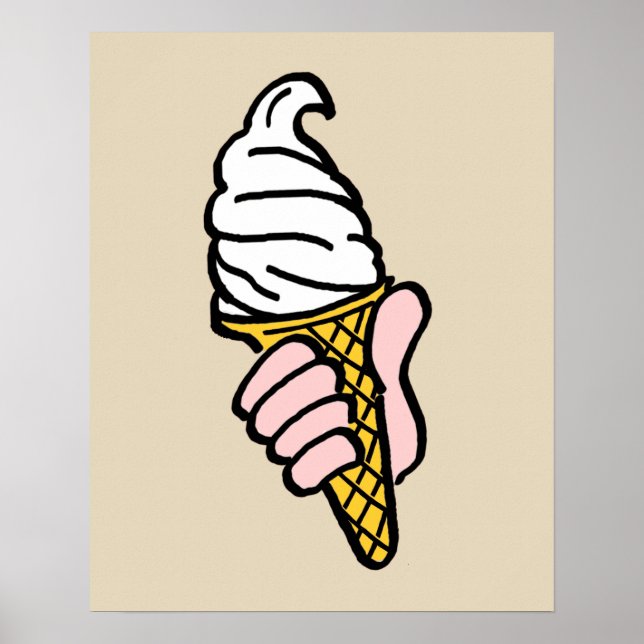 Poster Conception de cône de glace (Devant)