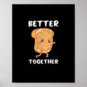 Poster Conception de couple mignon au beurre de cacahuète