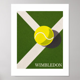 Poster conception de court de tennis de Wimbledon