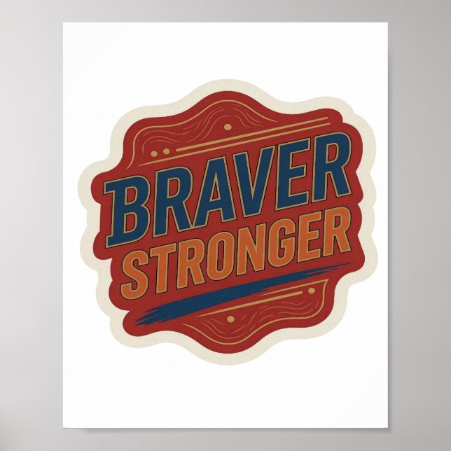 Poster Conception de déclaration Bleu CRISP BRAVER PLUS F (Devant)