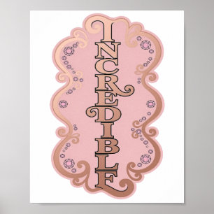 Poster Conception de déclaration INCROYABLE en or