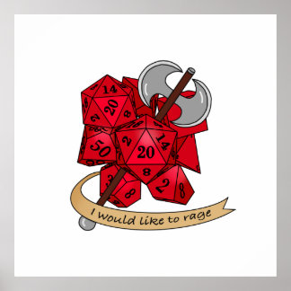 Poster Conception de dés barbares