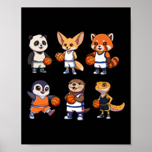 Poster Conception de dessin animé de sport d'équipe de cr