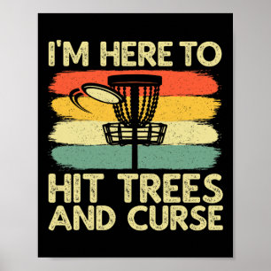 Poster Conception de disque de golf drôle pour hommes fem