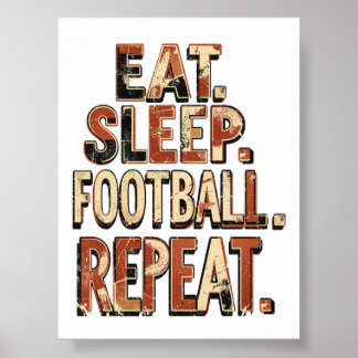 Poster Conception de fan de football vintage | Graphique