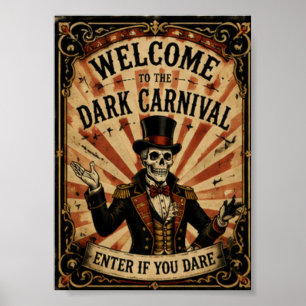 Poster Conception de fête d'Halloween de Carnaval sombre
