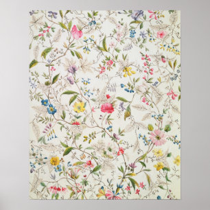 Poster Conception de fleurs sauvages pour la matière de s