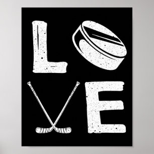Poster Conception de hockey drôle pour les enfants hommes