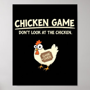 Poster Conception de jeu de poulet drôle Ltd Uni Chicken