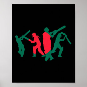 Poster Conception de joueur de cricket 1