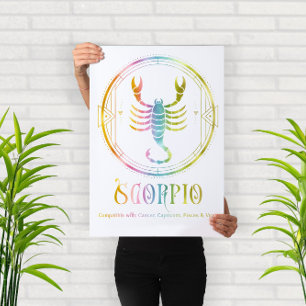 Poster Conception de la compatibilité de Scorpio Zodiac