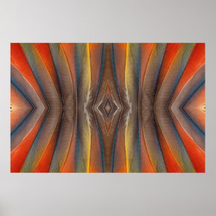 Poster Conception de la plume Scarlet Macaw