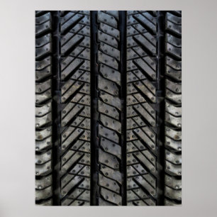 Poster Conception de la texture du fil en caoutchouc noir