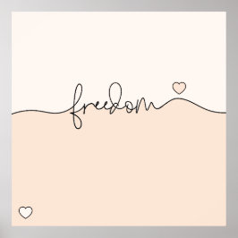 Poster Conception de la typographie minimaliste de la lib