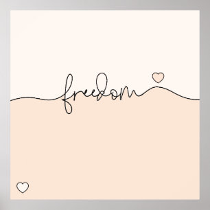 Poster Conception de la typographie minimaliste de la lib