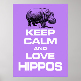 Poster Conception de l'affiche pour hippopotames pour gar