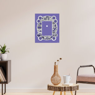 Poster Conception de l'art gribouillé de FRIENDS™ encadré