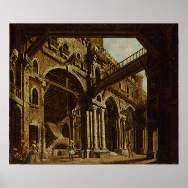 Poster Conception de l'étape pour l'acte III de l'opéra (Devant)