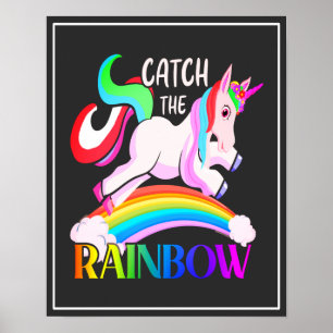 Poster Conception de licorne arc-en-ciel Catch