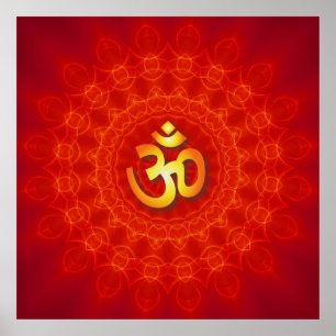 Poster Conception de mandala de l'OM