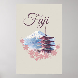 Poster conception de montagne FUJI