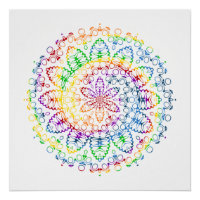 Conception de motif de mandala arc-en-ciel