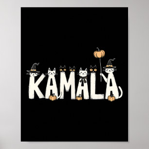 Poster Conception de nom de sorcière amatrice de chat Hal