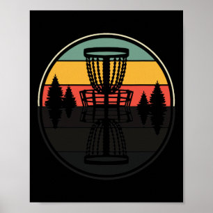 Poster Conception de nuances amusantes Frisbee de golf de