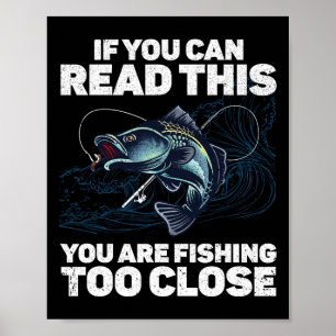 Poster Conception de pêche drôle pour hommes femmes enfan