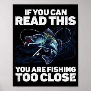 Poster Conception de pêche drôle pour les hommes les femm