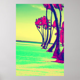 Poster conception de plage funky Imprimer