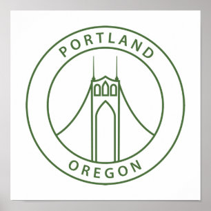 Poster Conception de Portland Orégon