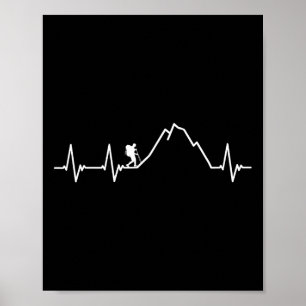 Poster Conception de randonnée cool pour les hommes et le
