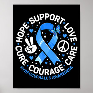 Poster Conception de sensibilisation au ruban bleu pour l