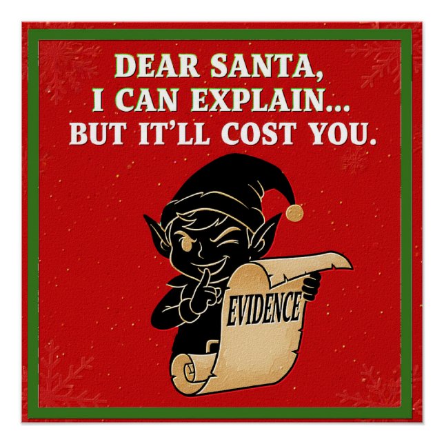 Poster conception de slogan de Noël drôle (Devant)