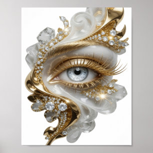 Poster Conception de slogan GOLDEN EYE Catchy Gold