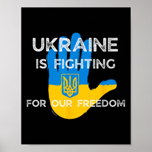 Poster Conception de soutien du drapeau ukrainien Ukraine