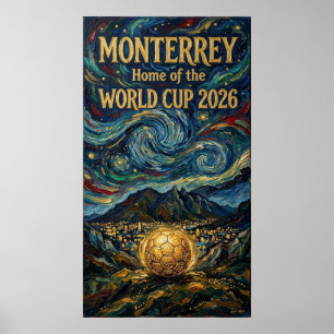 Poster Conception de stade de football de Monterrey Art 2