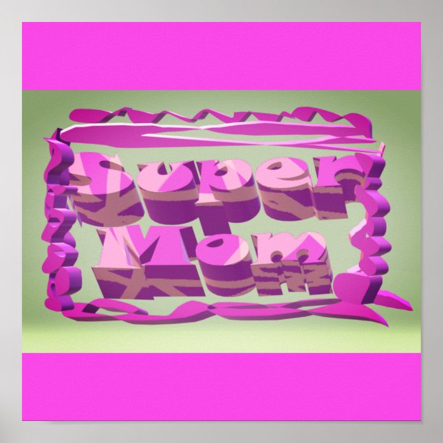 Poster Conception de Super Maman pour la Fête des mères e (Devant)