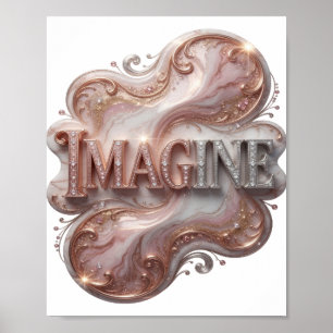 Poster Conception de texte IMAGINE Silver Snappy