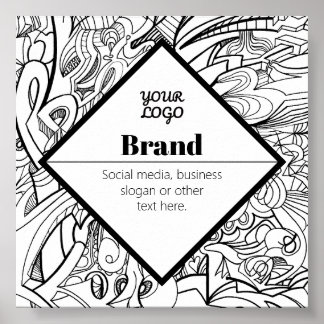 Poster Conception de texte moderne éditable et votre logo
