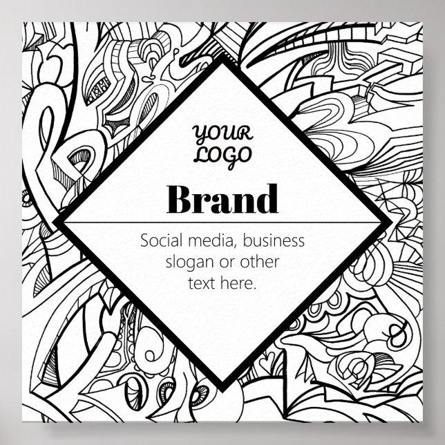 Poster Conception de texte moderne éditable et votre logo (Devant)