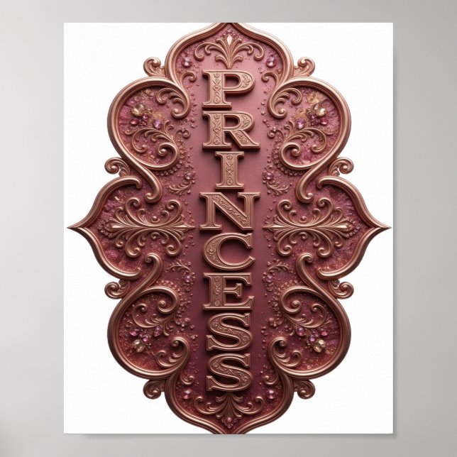 Poster Conception de texte PRINCESSE Or Snappy (Devant)