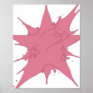 Poster Conception de texte Rose Éclaboussure Rose Snappy