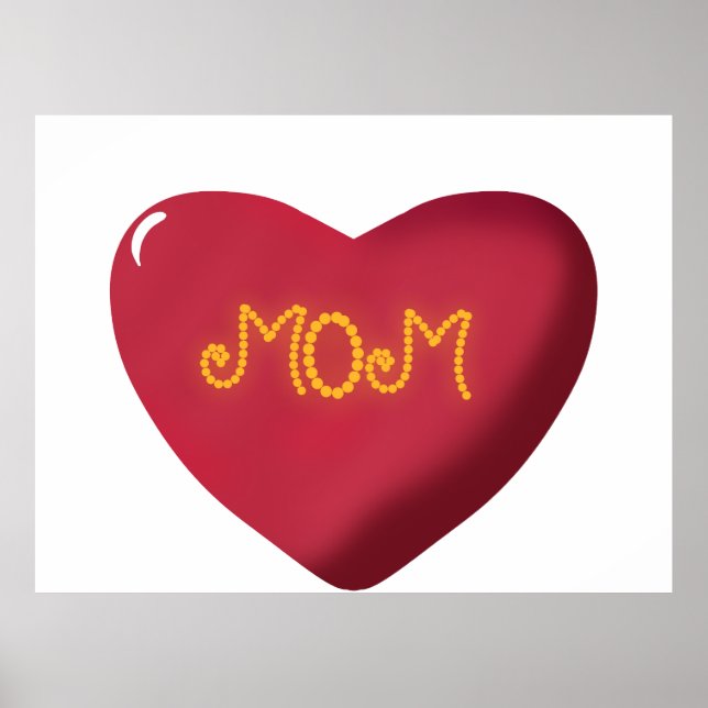 Poster Conception de typographie maman, texte d'art de ci (Devant)