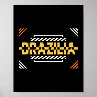 Poster Conception de typographie moderne Brasilia
