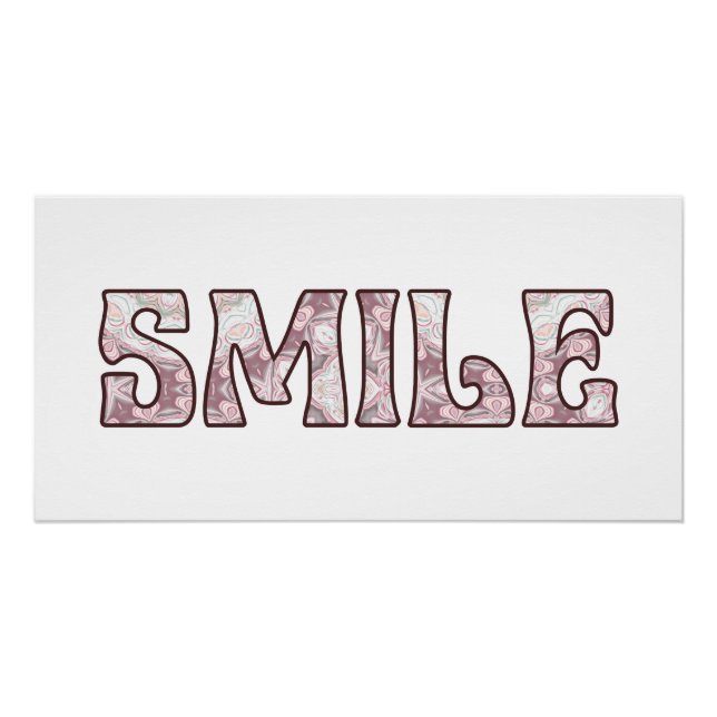 Poster Conception de typographie positive sourire (Devant)